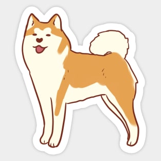 japanese akita art Sticker